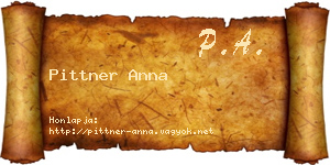 Pittner Anna névjegykártya
